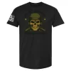 Brothers in Arms skull t-shirt with helmet and crossed rifles design black