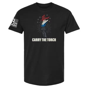 Carry the Torch – Patriotic T-Shirt for Freedom & Legacy