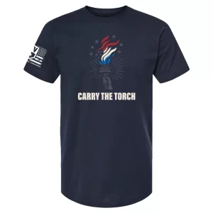 Alternative view of Carry the Torch – Patriotic T-Shirt for Freedom & Legacy