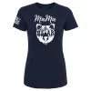 Navy blue Mama Bear patriotic t-shirt featuring white bear face design