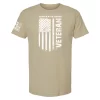 Tan veteran t-shirt with white flag print and Served With Honor graphic