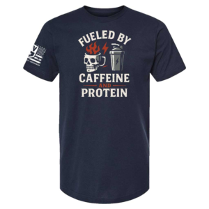 Alternative view of Fueled By Caffeine and Protein Tee