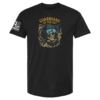 Black t-shirt with skull-in-helmet fighter pilot design, jets reflected in visor, text “Guardians of the Sky” above