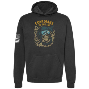 Guardians of the Sky patriotic aviation tribute hoodie in black by Genuine Valor