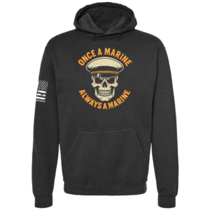 Once a Marine Always a Marine USMC pride hoodie in black by Genuine Valor