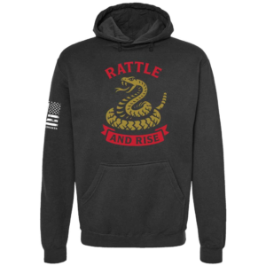Rattle and Rise snake strength hoodie in black by Genuine Valor