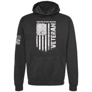 Served With Honor Veteran patriotic hoodie in black by Genuine Valor
