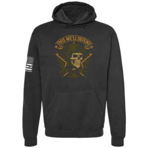 This We’ll Defend military tribute hoodie in black by Genuine Valor