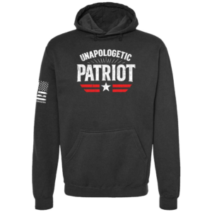 Unapologetic Patriot American pride hoodie in black by Genuine Valor