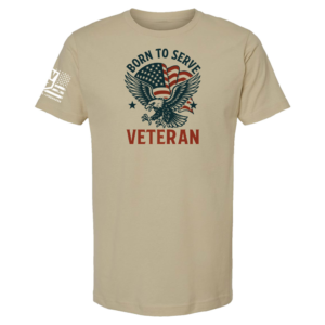 Alternative view of Born to Serve Veteran TShirt