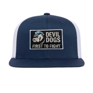 Alternative view of Devil Dog Ready To Fight White Patch Hat