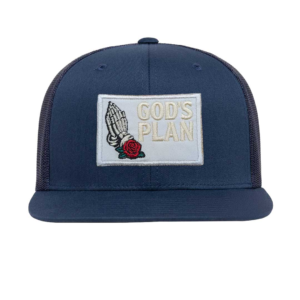 God's Plan White Patch Hat