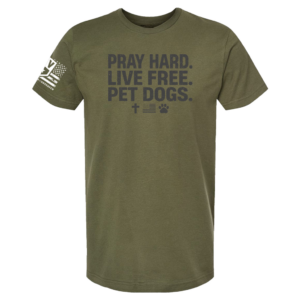Alternative view of Pray Hard Life Free Pet Dogs Tee