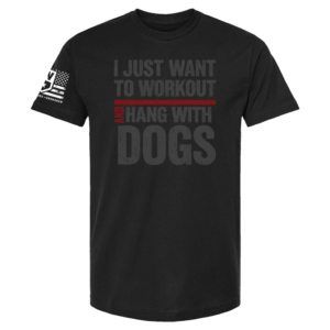 Alternative view of Workout and Hang with Dogs Tee