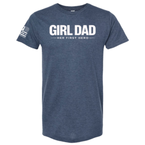 Alternative view of Girl Dad Her First Hero Tee
