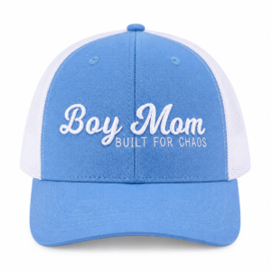 Boy Mom Blue and White Trucker