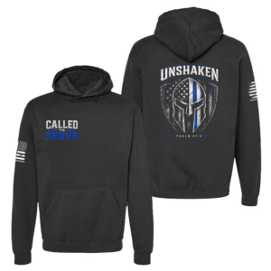 Unshaken Spartan Blue Line Hoodie